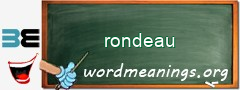 WordMeaning blackboard for rondeau